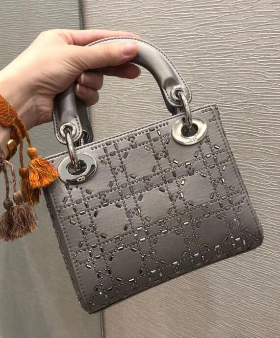 Christian Dior Mini Lady Dior Bag Grey